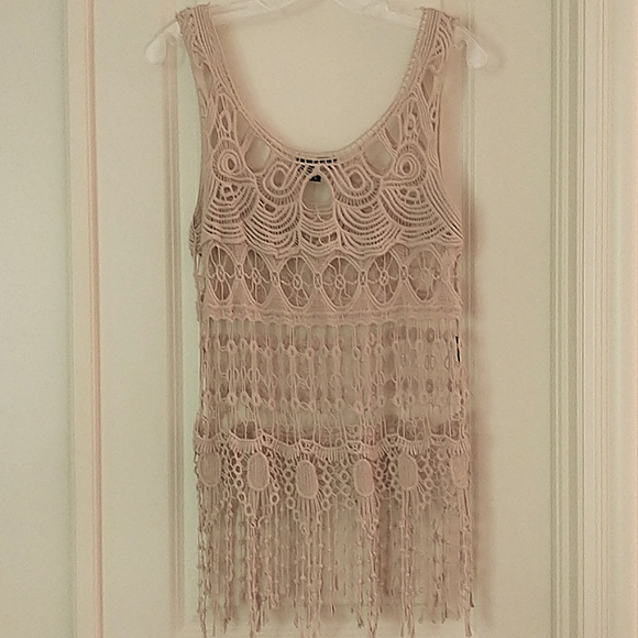 Bebe crochet fringed tank - Picture 1 of 4